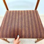Load image into Gallery viewer, Pair of McIntosh Teak Dining Chairs — Brown Bouclé Upholstery
