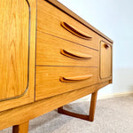 Load image into Gallery viewer, Stonehill Teak Sideboard — Three Drawers, Two Cupboards, Refinished Top
