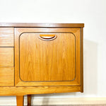 Load image into Gallery viewer, Stonehill Teak Sideboard — Three Drawers, Two Cupboards, Refinished Top
