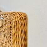 Load image into Gallery viewer, Vintage Wicker &amp; Cane King Size Headboard, Diamond Weave, Curved Top
