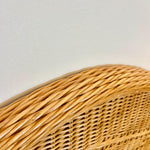 Load image into Gallery viewer, Vintage Wicker &amp; Cane King Size Headboard, Diamond Weave, Curved Top
