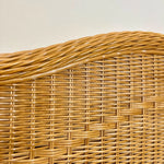 Load image into Gallery viewer, Vintage Wicker &amp; Cane King Size Headboard, Diamond Weave, Curved Top
