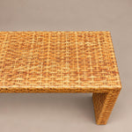 Load image into Gallery viewer, Vintage Woven Rattan Console Table, Waterfall Design, Hall Table
