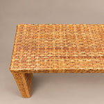 Load image into Gallery viewer, Vintage Woven Rattan Console Table, Waterfall Design, Hall Table
