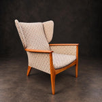 Load image into Gallery viewer, Parker Knoll PK 988 Wingback Armchair, 1970s, Diamond Pattern &amp; Sculpted Wood Arms
