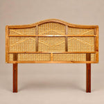 Load image into Gallery viewer, Vintage Wicker &amp; Cane King Size Headboard, Diamond Weave, Curved Top

