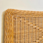 Load image into Gallery viewer, Vintage Wicker &amp; Cane King Size Headboard, Diamond Weave, Curved Top
