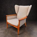Load image into Gallery viewer, Parker Knoll PK 988 Wingback Armchair, 1970s, Diamond Pattern &amp; Sculpted Wood Arms
