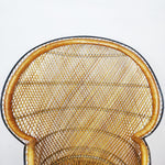 Load image into Gallery viewer, Vintage Peacock Chair Bamboo Cane, Wicker Emmanuelle Chair, Boho Tiki
