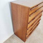 Load image into Gallery viewer, Vintage Avalon Teak Chest of Drawers, Mid Century Modern Retro Tallboy Drawers

