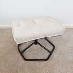 Load image into Gallery viewer, Mid Century Danish Leather Swivel Chair with foot stool by Unico,
