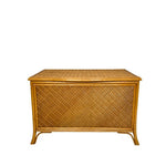 Load image into Gallery viewer, Mid Century Large Blanket Box, Vintage Wicker Storage Ottoman
