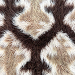 Load image into Gallery viewer, 180 cm Vintage Brown Cream Beige Wool High pile Flokati Rug 70s
