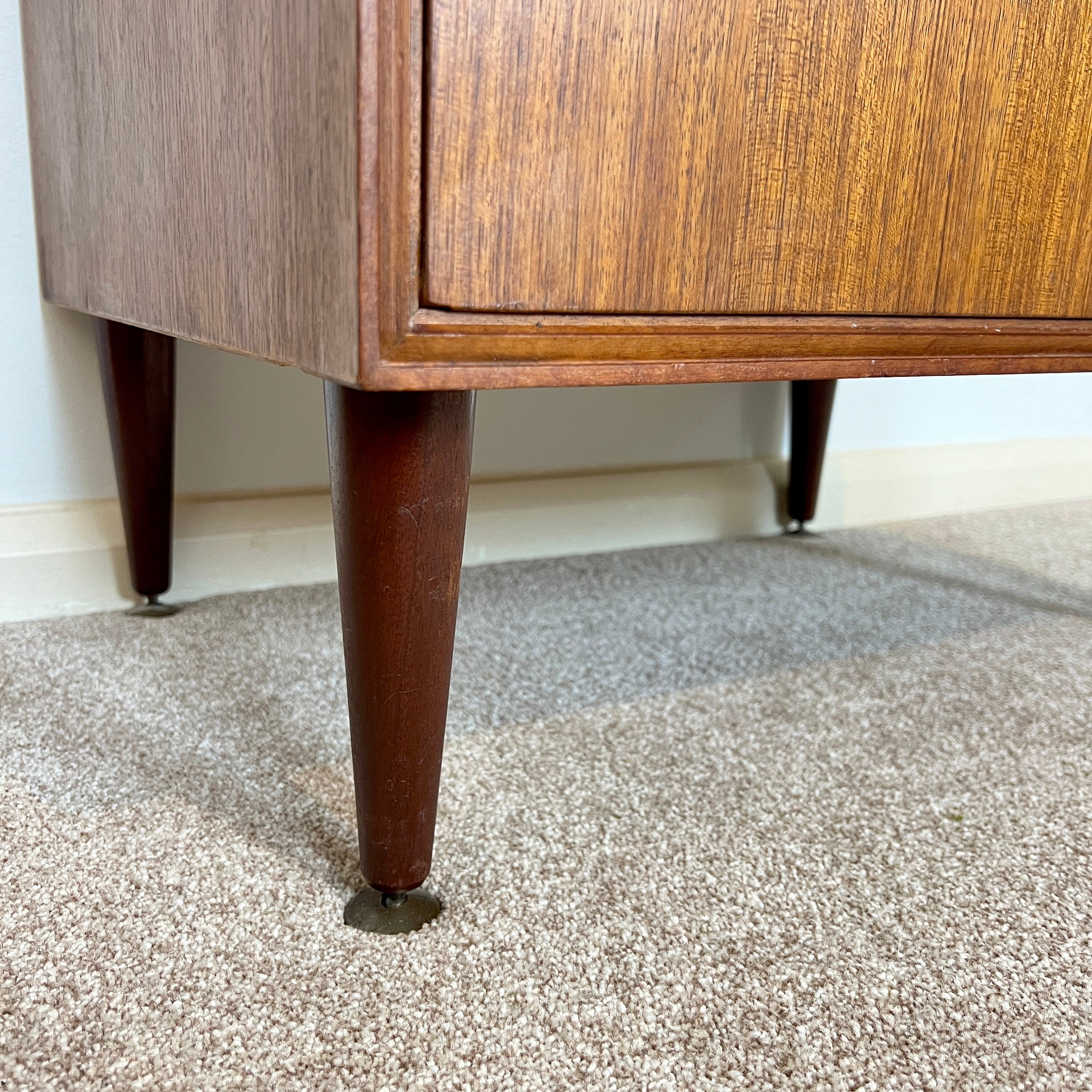 Mid Century Tallboy by Meredew, Teak Chest of Drawers