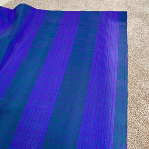 Vintage Purple Blue Curtain, 1980s Retro Textured Curtains