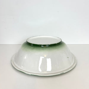 XL Vintage Floral  Green & White Wash Bowl Basin