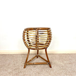 Load image into Gallery viewer, Vintage Albini Style  Bamboo Plant Stand 70s

