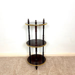 Load image into Gallery viewer, Vintage 3 Tier Tall Plant Stand with Gold Trim
