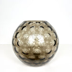 Load image into Gallery viewer, Mid Century Czech Borske Sklo Optical Olives Brown Gray Smoked Glass Vase
