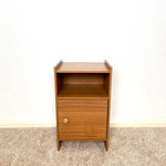 Load image into Gallery viewer, Vintage Teak Effect Bedside Cabinet 70s
