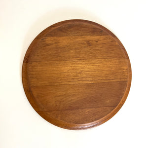 Mid Century Danish Teak Cheese Board Plate with dome lid