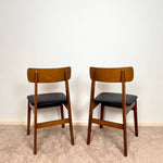 Load image into Gallery viewer, 2 x Mid Century Dining Chairs, A Pair  Vintage Retro Black Easy Chairs 1970s

