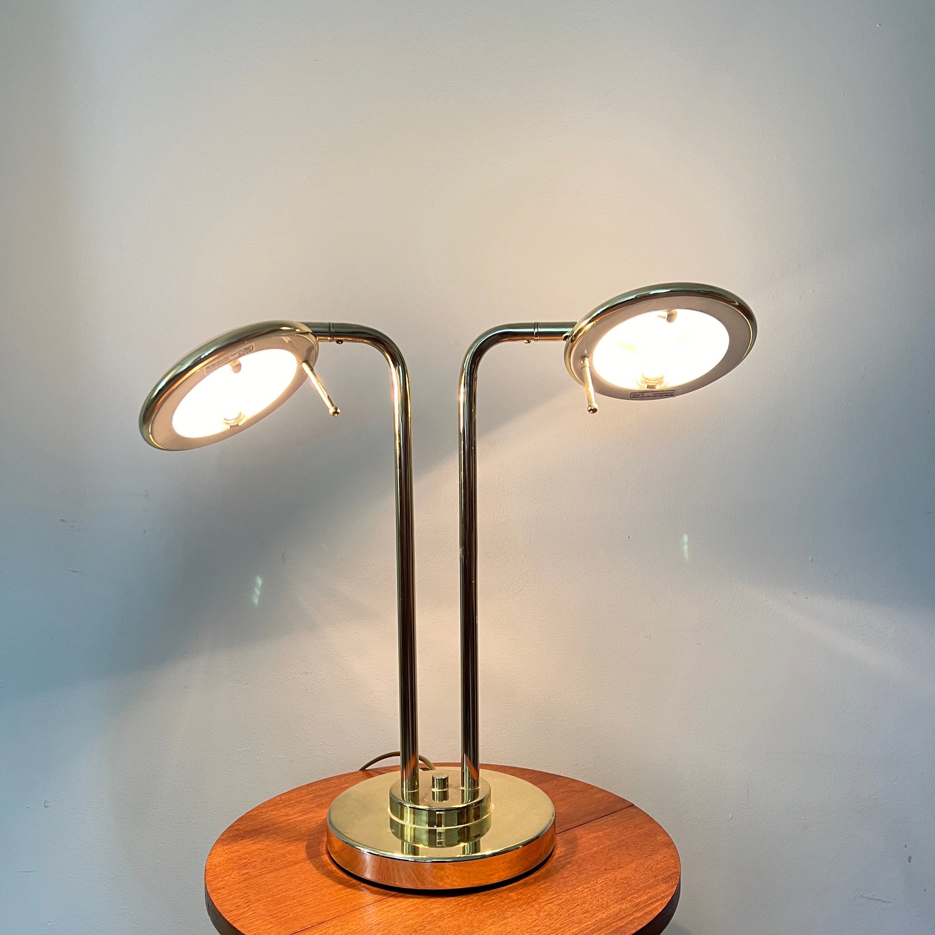 Jan des Bouvrie Vintage Brass Dimmable Table Lamp