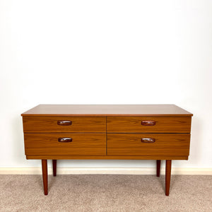 Mid Century Teak Effect Sideboard with Drawers