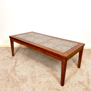 Mid-Century Tiled Top Teak Coffee Table