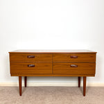 Load image into Gallery viewer, Mid Century Teak Effect Sideboard with Drawers
