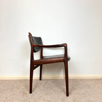 Load image into Gallery viewer, 60s Mid Century Black Faux Leather Armchair, Accent chair
