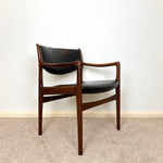 Load image into Gallery viewer, 60s Mid Century Black Faux Leather Armchair, Accent chair
