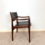 Load image into Gallery viewer, 60s Mid Century Black Faux Leather Armchair, Accent chair
