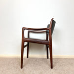 Load image into Gallery viewer, 60s Mid Century Black Faux Leather Armchair, Accent chair
