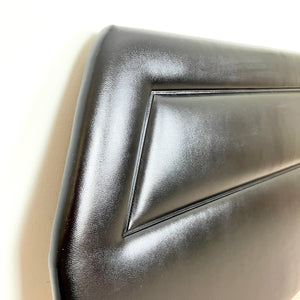 Vintage Black Faux Leather Double Headboard