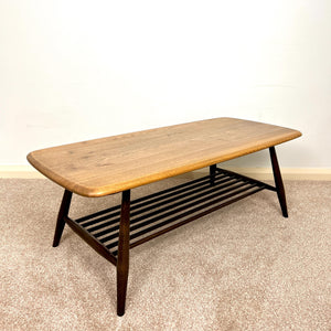 Ercol Vintage Coffee Table with Storage Rack