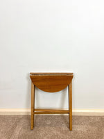 Load image into Gallery viewer, Midcentury Teak Folding Small Side Bedside Table, Vintage Retro End Table, Danish Style
