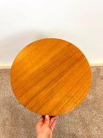 Load image into Gallery viewer, Midcentury Teak Folding Small Side Bedside Table, Vintage Retro End Table, Danish Style
