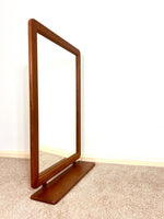 Load image into Gallery viewer, 2 x Mid Century Danish Large Teak Mirror, Vintage Tall Dressing  Mirror MCM 95 cm
