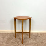 Load image into Gallery viewer, Midcentury Teak Folding Small Side Bedside Table, Vintage Retro End Table, Danish Style
