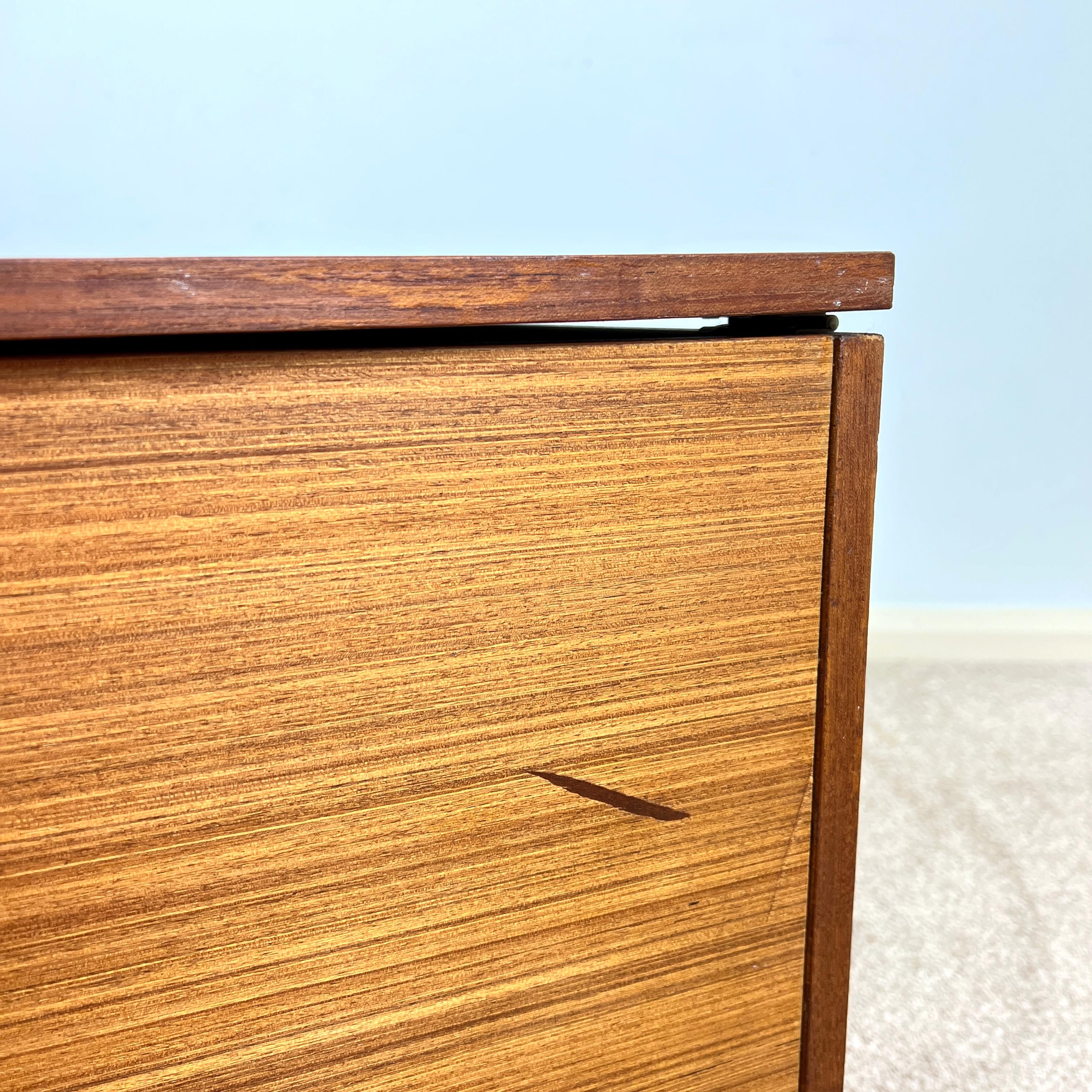 Vintage  Wooden Teak Blanket Box, Ottoman Storage Chest