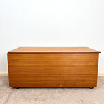 Load image into Gallery viewer, Vintage  Wooden Teak Blanket Box, Ottoman Storage Chest
