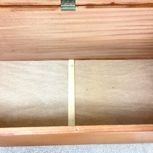 Vintage  Wooden Teak Blanket Box, Ottoman Storage Chest