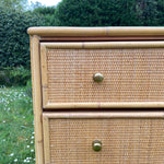 Load image into Gallery viewer, Vintage Bamboo Rattan Wicker Chest of Drawers, Dresser,  Bohemian Retro
