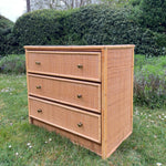 Load image into Gallery viewer, Vintage Bamboo Rattan Wicker Chest of Drawers, Dresser,  Bohemian Retro
