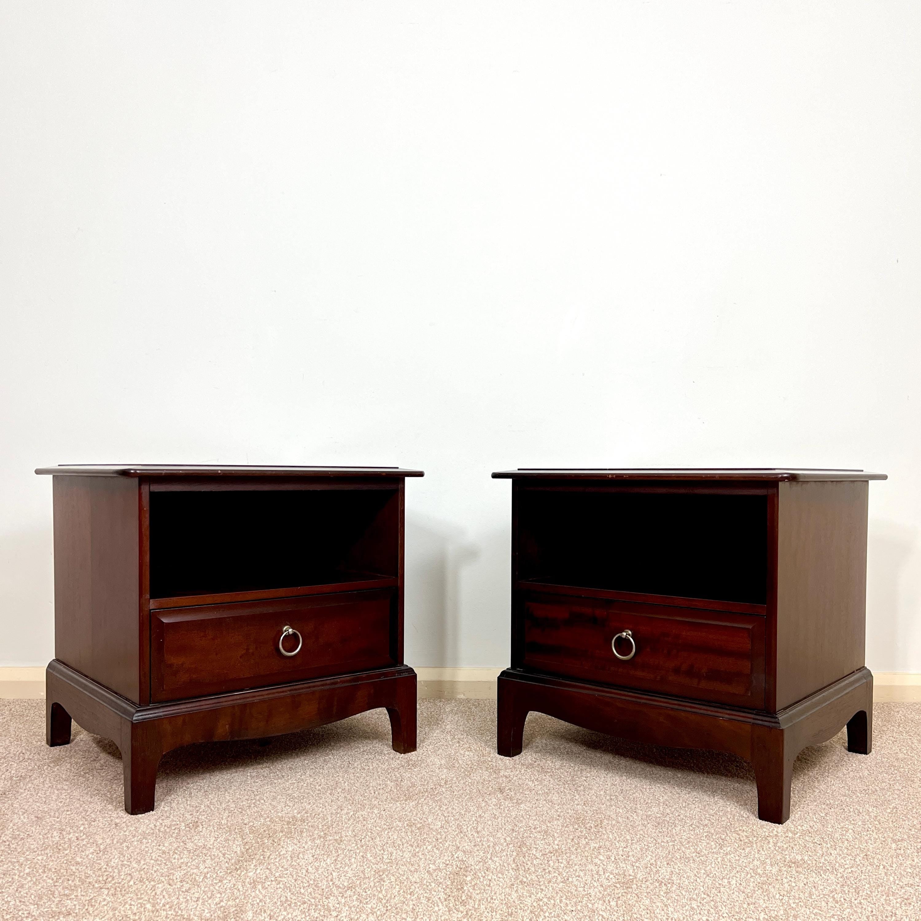 Pair of Mid-Century Bedside Drawers by Stag, Vintage Bedside tables