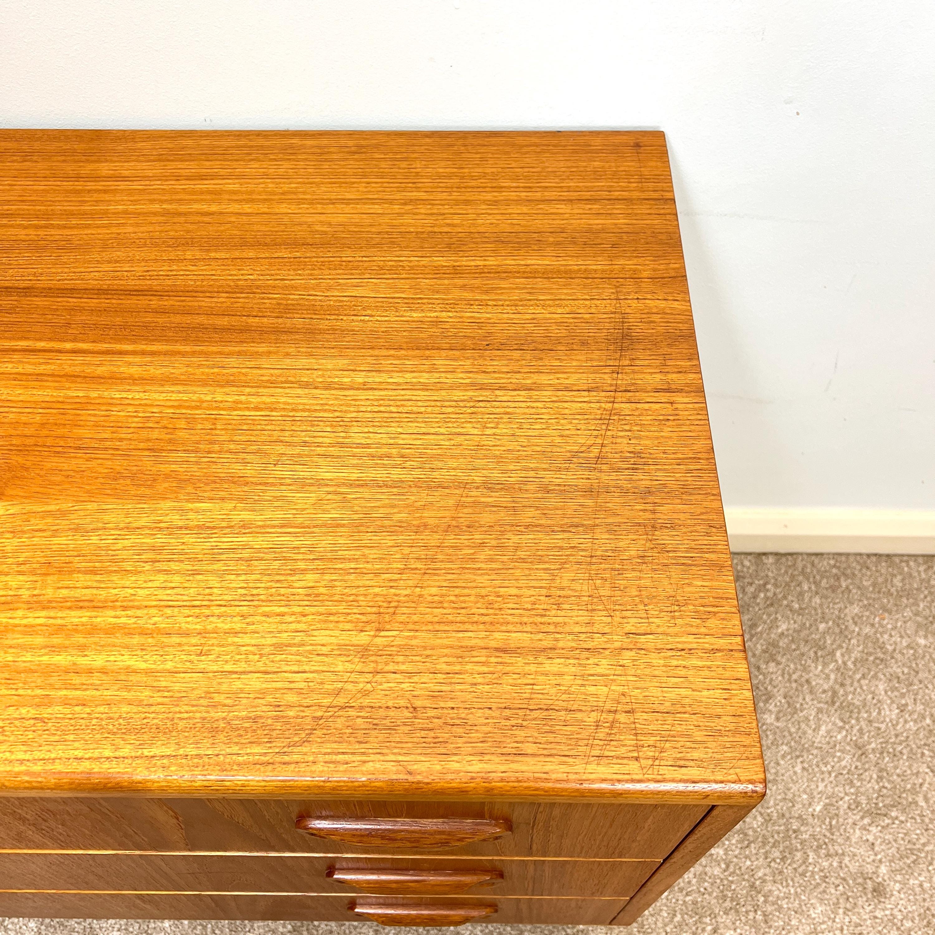 G Plan Oak Chest of Drawers, Mid Century 1960s