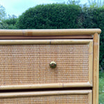 Load image into Gallery viewer, Vintage Bamboo Rattan Wicker Chest of Drawers, Dresser,  Bohemian Retro

