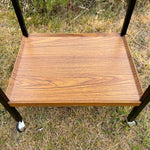 Load image into Gallery viewer, MCM Mid Century Vintage Teak Effect Drinks Cocktail Trolley, Office Trolley
