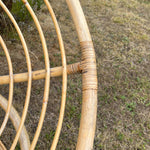 Load image into Gallery viewer, Vintage Bamboo Papasan Chair, Mid Century Cane Moon Lounge Easy Chair, Boho Tiki Retro
